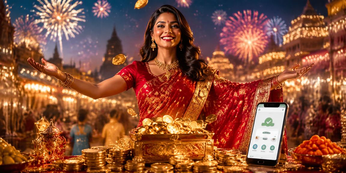 Mobile payment using Paytm during a festival